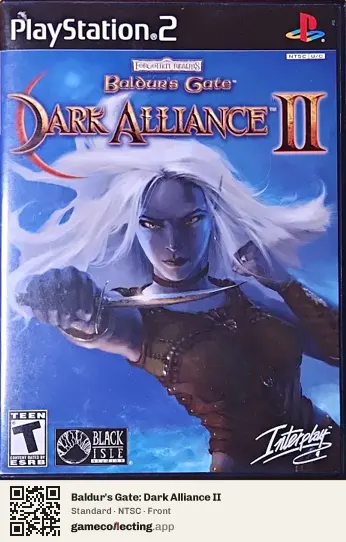 Baldur's Gate: Dark Alliance II PlayStation 2, NTSC box front