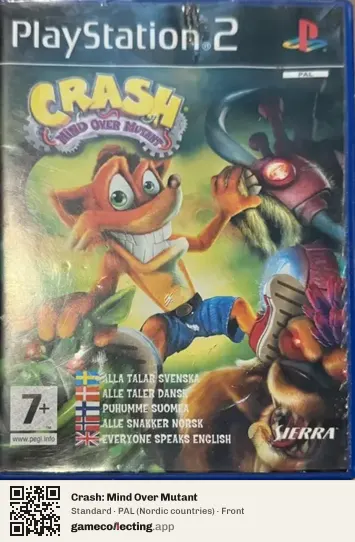 Crash: Mind Over Mutant PlayStation 2, Nordic countries box front