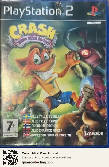 Crash: Mind Over Mutant PlayStation 2, Nordic countries box front