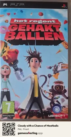Cloudy with a Chance of Meatballs PlayStation Portable, PAL box front