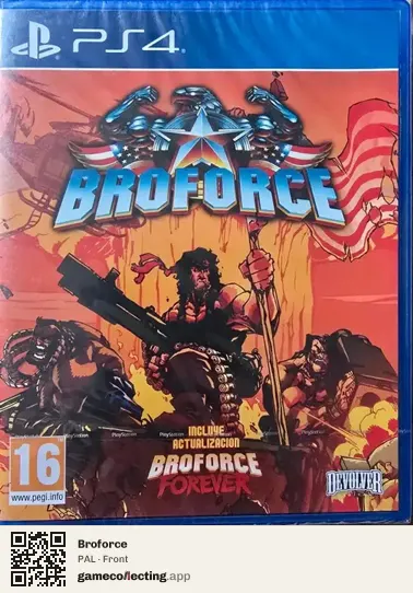 Broforce PlayStation 4, PAL box front