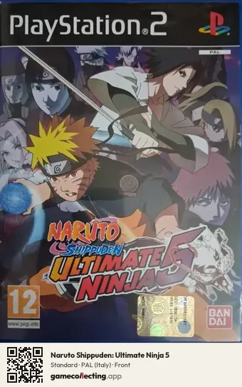Naruto Shippuden: Ultimate Ninja 5 PlayStation 2, Italy box front