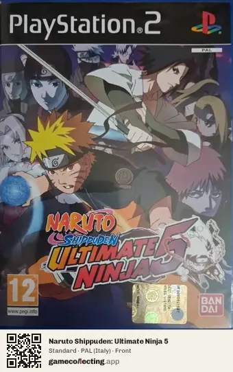 Naruto Shippuden: Ultimate Ninja 5 PlayStation 2, Italy box front