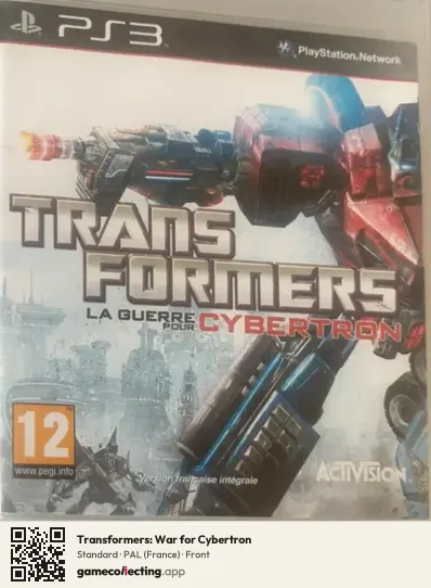 Transformers: War for Cybertron PlayStation 3, France box front