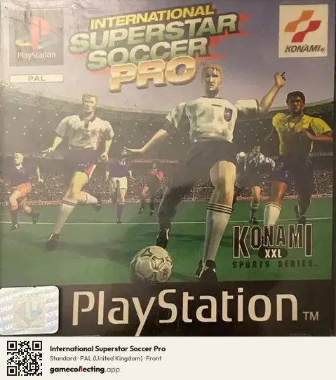International Superstar Soccer Pro PlayStation, United Kingdom box front