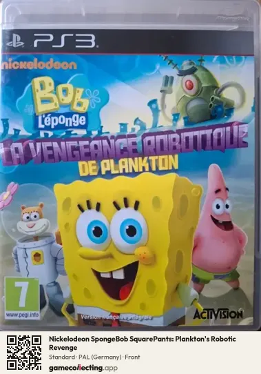 Nickelodeon SpongeBob SquarePants: Plankton's Robotic Revenge PlayStation 3, Germany box front