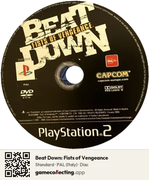 Beat Down: Fists of Vengeance PlayStation 2, PAL disc