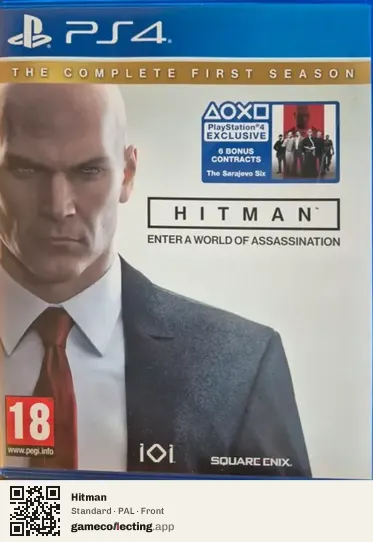 Hitman PlayStation 4, PAL box front
