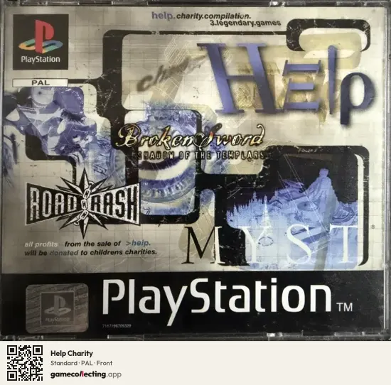 Help Charity PlayStation, PAL box front