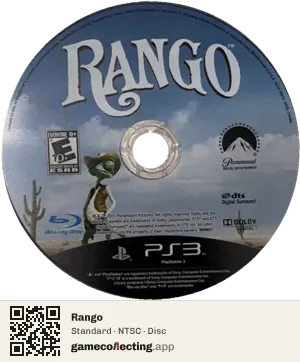Rango PlayStation 3, NTSC disc