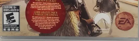 Rango, the ESRB box on its front