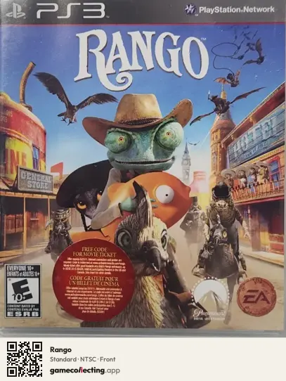 Rango PlayStation 3, NTSC box front
