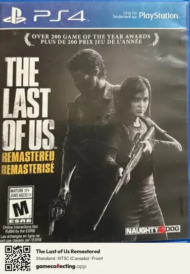 The Last of Us Remastered PlayStation 4, Canada box front