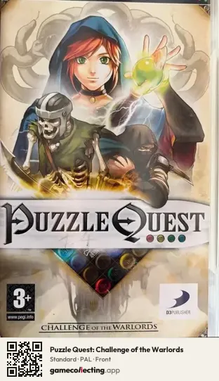 Puzzle Quest: Challenge of the Warlords PlayStation Portable, PAL box front