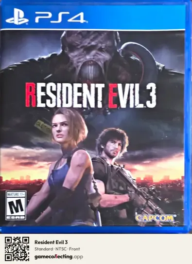 Resident Evil 3 PlayStation 4, NTSC box front
