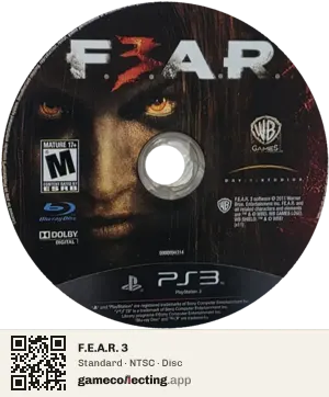 F.E.A.R. 3 PlayStation 3, NTSC disc