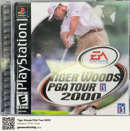 Tiger Woods PGA Tour 2000 PlayStation, NTSC box front