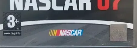 NASCAR 07, the PEGI square on its front
