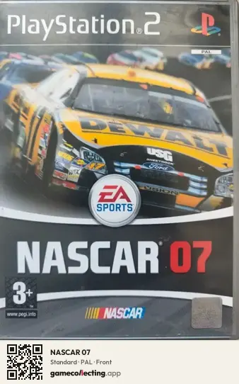 NASCAR 07 PlayStation 2, PAL box front