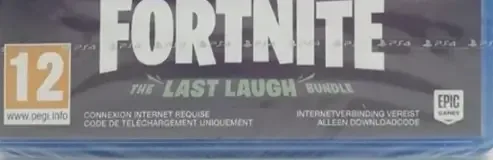 Fortnite, the PEGI square on its front