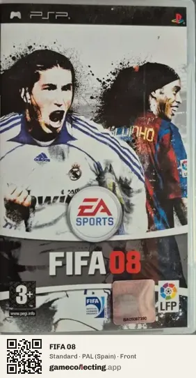 FIFA 08 PlayStation Portable, Spain box front
