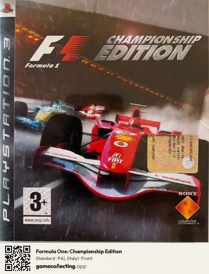Formula One: Championship Edition PlayStation 3, Italy box front