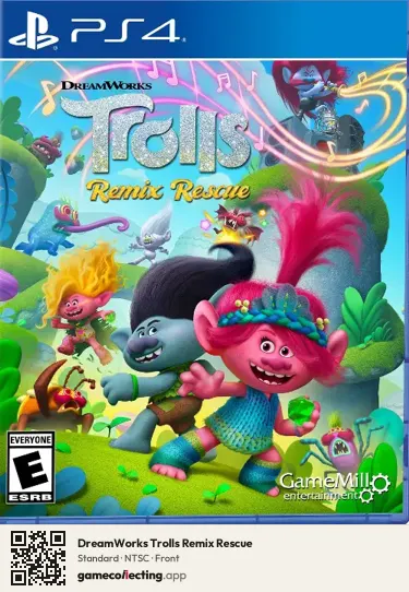 DreamWorks Trolls Remix Rescue PlayStation 4, NTSC box front