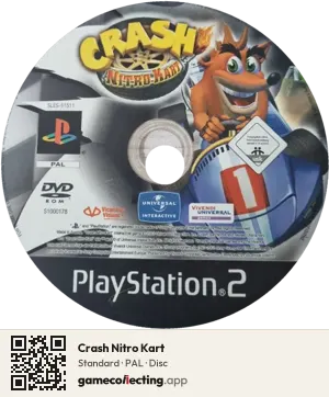 Crash Nitro Kart PlayStation 2, PAL disc