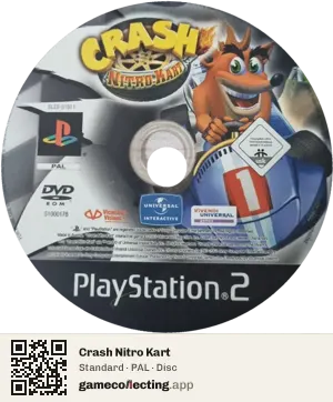 Crash Nitro Kart PlayStation 2, PAL disc