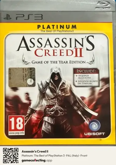 Assassin's Creed II PlayStation 3, Italy box front