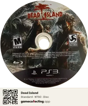 Dead Island PlayStation 3, NTSC disc