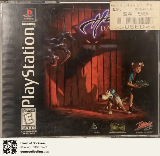 Heart of Darkness PlayStation, NTSC box front