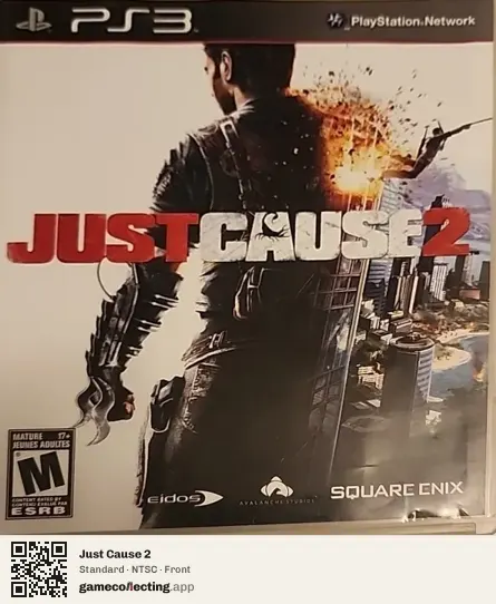 Just Cause 2 PlayStation 3, NTSC box front