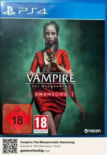 Vampire: The Masquerade: Swansong PlayStation 4, Germany box front