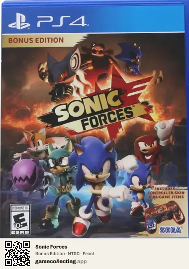 Sonic Forces PlayStation 4, NTSC box front