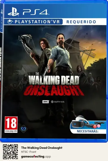The Walking Dead Onslaught PlayStation 4, NTSC box front