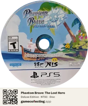 Phantom Brave: The Lost Hero PlayStation 5, NTSC disc