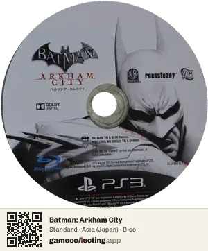 Batman: Arkham City PlayStation 3, Asia disc
