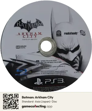 Batman: Arkham City PlayStation 3, Asia disc
