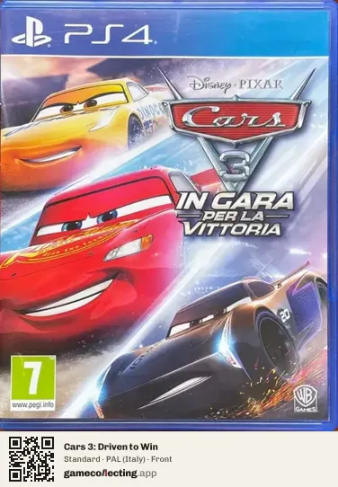 Cars 3: Driven to Win PlayStation 4, Italy box front