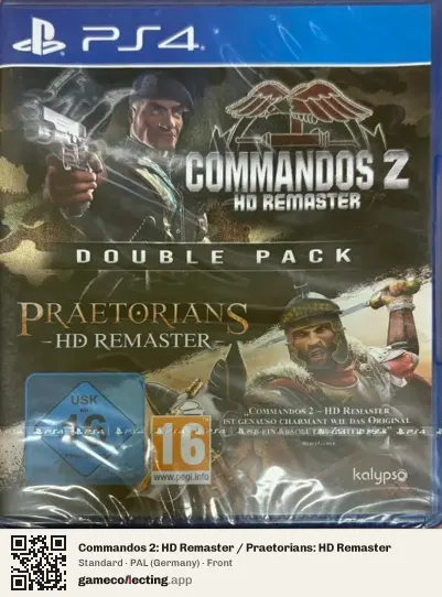 Commandos 2: HD Remaster / Praetorians: HD Remaster PlayStation 4, Germany box front