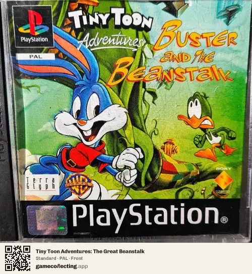 Tiny Toon Adventures: The Great Beanstalk PlayStation, PAL box front