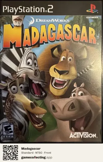 Madagascar PlayStation 2, NTSC box front