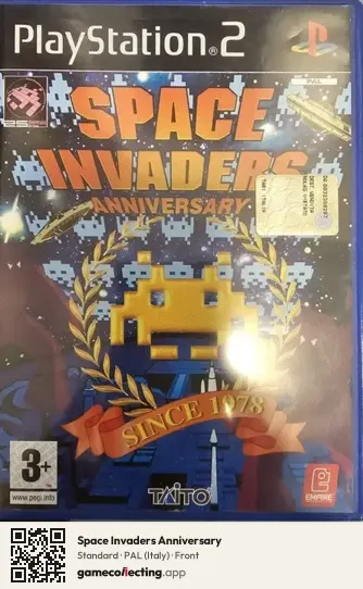 Space Invaders Anniversary PlayStation 2, Italy box front
