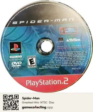 Spider-Man PlayStation 2, NTSC disc