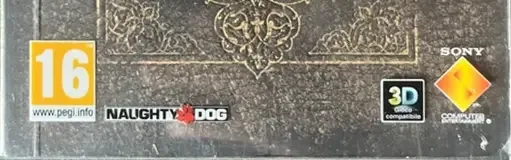 Uncharted 3: Drake's Deception, the PEGI square on its front