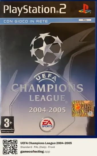 UEFA Champions League 2004-2005 PlayStation 2, Italy box front