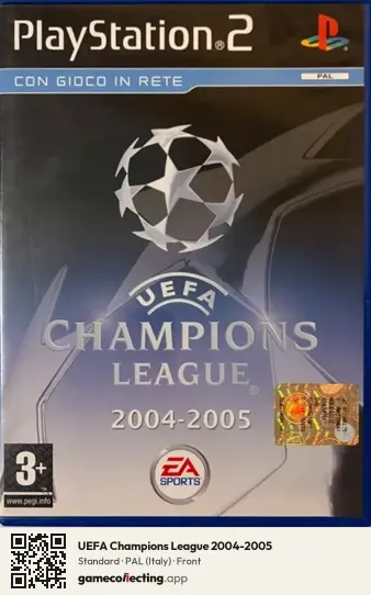 UEFA Champions League 2004-2005 PlayStation 2, Italy box front