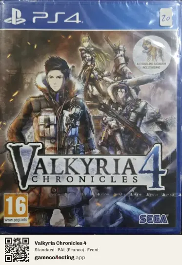 Valkyria Chronicles 4 PlayStation 4, France box front
