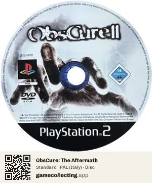 ObsCure: The Aftermath PlayStation 2, PAL disc